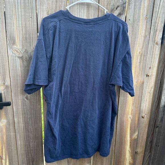 Vintage Georgetown Hoyas Men's XL Blue Graphic T-Shirt 90s Sports Tee - Picture 3 of 5